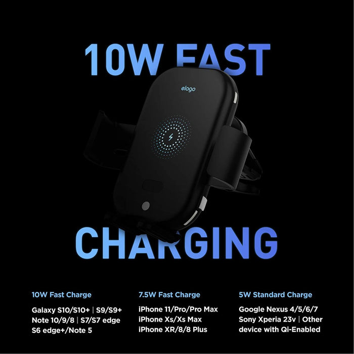 Elago Wireless Car Charger with Auto-Clamping Car Mount
