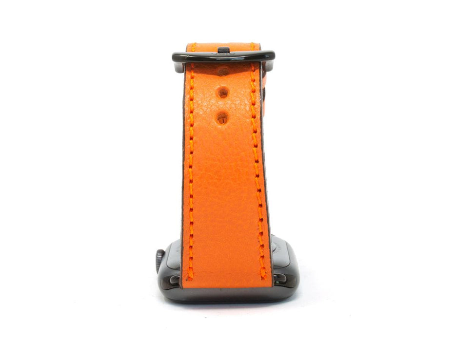 Olpr. leather goods co. Italian Leather Apple Watch Band - Orange