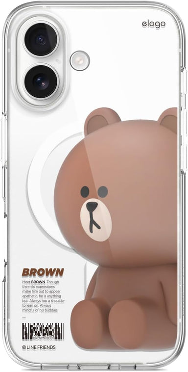 elago | LINE Friends Brown & Sally Figure Collection Compatible with iPhone 16 Pro Max, Durable Full Body Protection (Screen & Camera Protection) [Official Merchandise] (Sally)