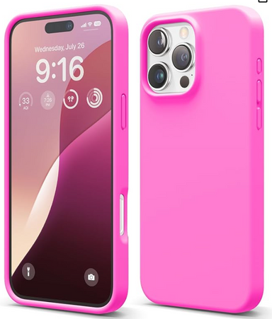 elago Compatible with iPhone 16 Pro Max Case, Premium Liquid Silicone Case, Full Body Protective Cover, Shockproof, Slim Phone, Anti-Scratch Soft Microfiber Lining, 6.9 inch (Ice Red)