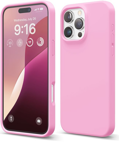 elago Compatible with iPhone 16 Pro Max Case, Premium Liquid Silicone Case, Full Body Protective Cover, Shockproof, Slim Phone, Anti-Scratch Soft Microfiber Lining, 6.9 inch (Hot Pink)