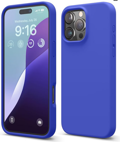 elago Compatible with iPhone 16 Pro Max Case, Premium Liquid Silicone Case, Full Body Protective Cover, Shockproof, Slim Phone, Anti-Scratch Soft Microfiber Lining, 6.9 inch (Cobalt Blue)