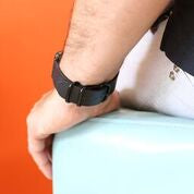 Carterjett Leather Apple Watch Band in Black