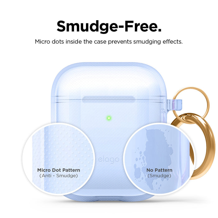 Elago Transparent Protective Case with Keychain for Apple Airpods 1 & 2