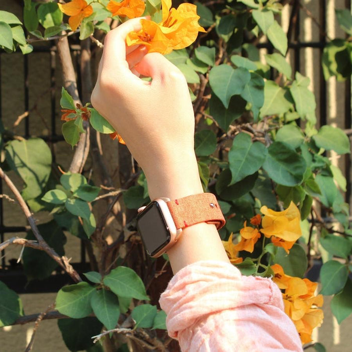 Monowear Urban Canvas Apple Watch Band - Mango Tango