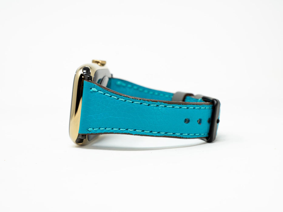 Olpr. leather goods co. Petite Single Italian Leather Apple Watch Band - Turquoise