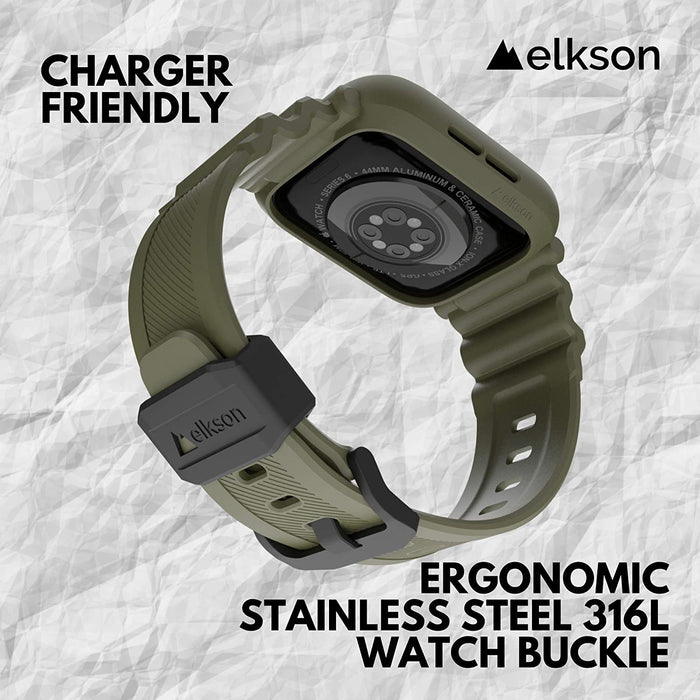 Elkson Quattro PRO Series Bumper case with Band 44/45mm - Military Green