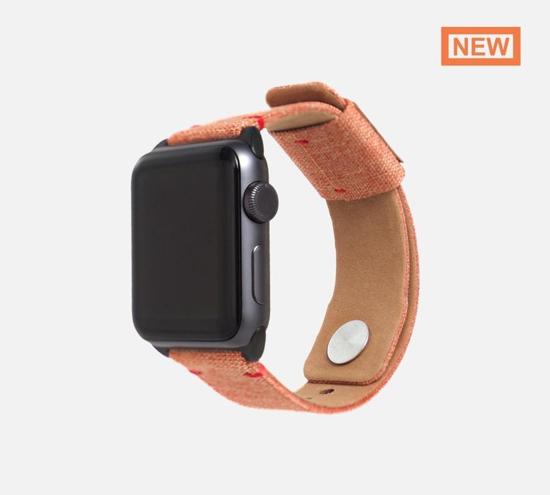 Monowear Urban Canvas Apple Watch Band - Mango Tango