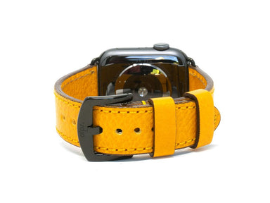 Olpr. leather goods co. Italian Leather Apple Watch Band - Yellow