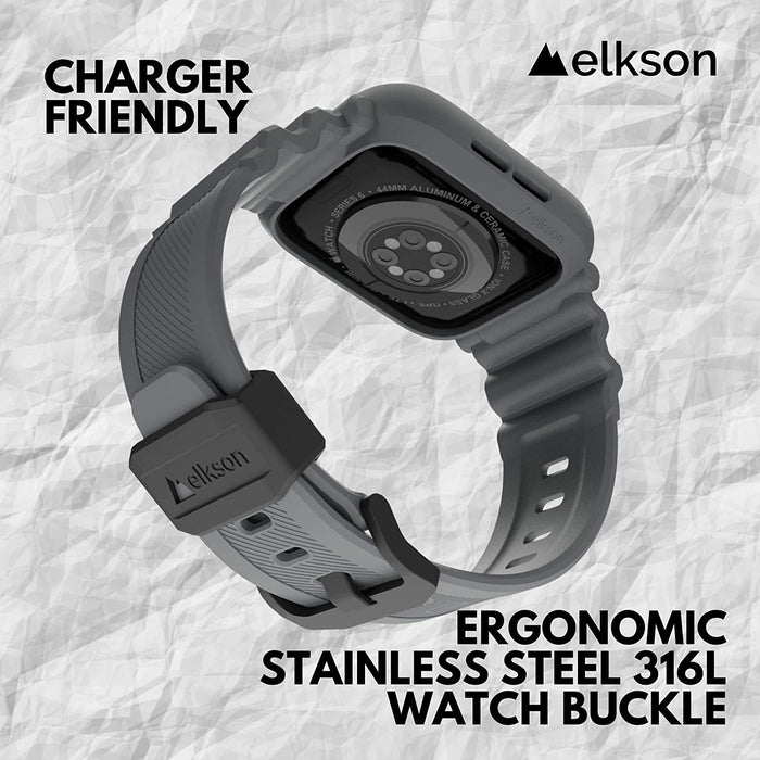 Elkson Quattro PRO Series Bumper case with Band 44/45mm - Shark Gray
