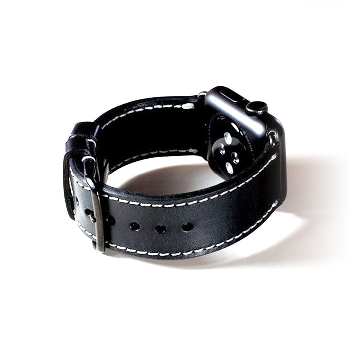 Olpr. leather goods co. Black Apple Watch Band