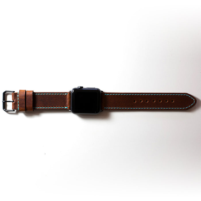 Olpr. leather goods co. Chestnut Apple Watch Band