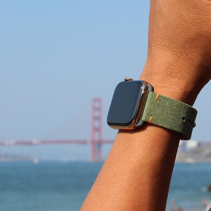 Monowear Urban Canvas Apple Watch Band - Kiwi Strarfruit