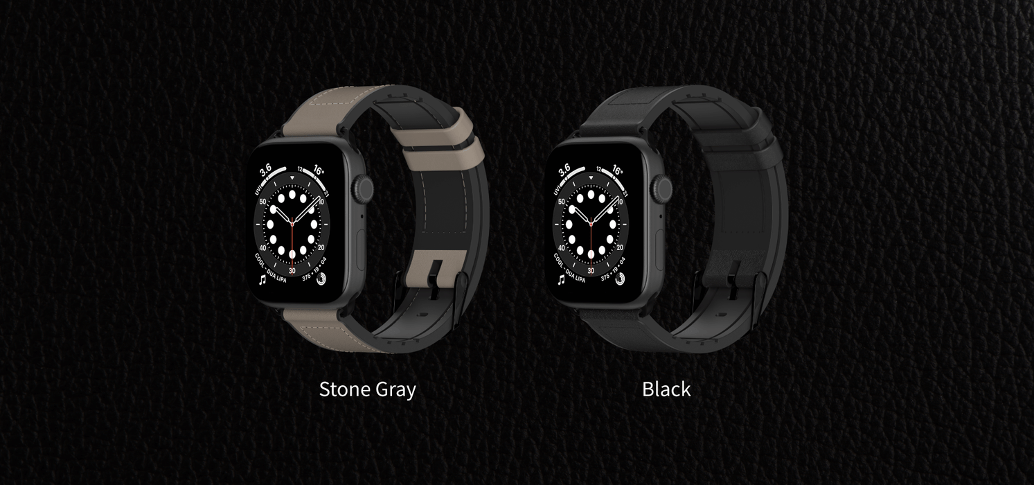 SwitchEasy Hybrid Silicone-Leather Apple Watch Band