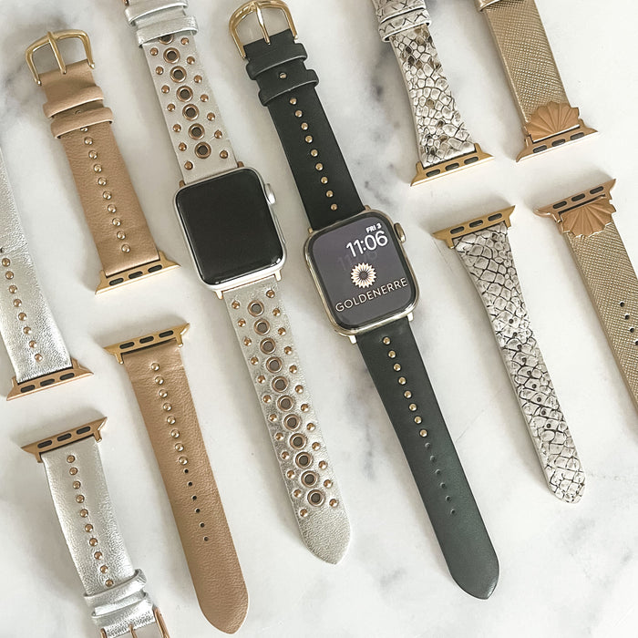 Goldenerre Taupe Stud Band for the Apple Watch