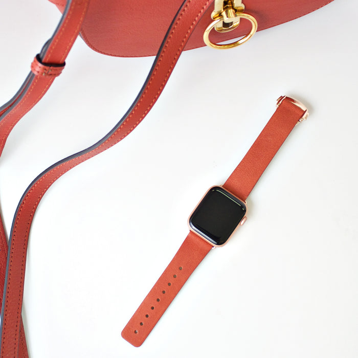Monowear Depolyant Reserve Leather Apple Watch Band