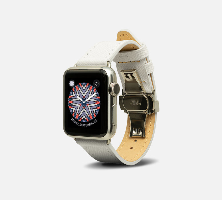 Monowear Saffiano Leather Apple Watch Band
