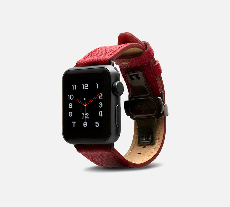 Monowear Saffiano Leather Apple Watch Band