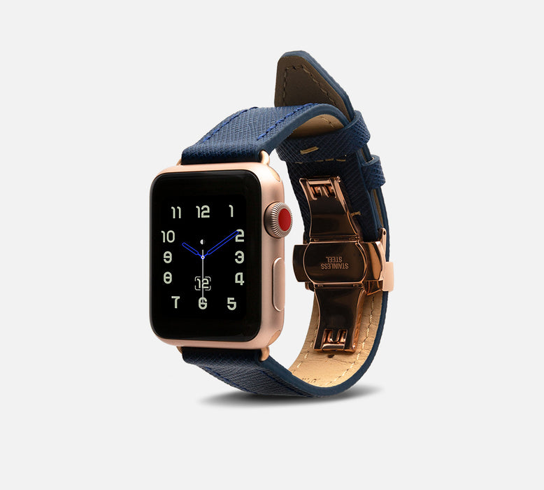Monowear Saffiano Leather Apple Watch Band