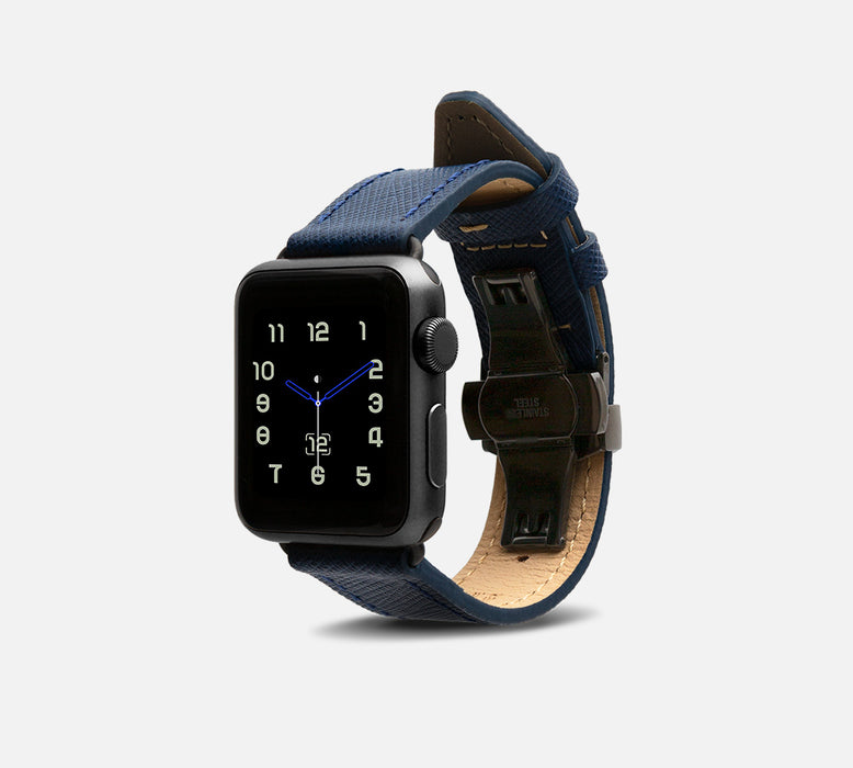 Monowear Saffiano Leather Apple Watch Band