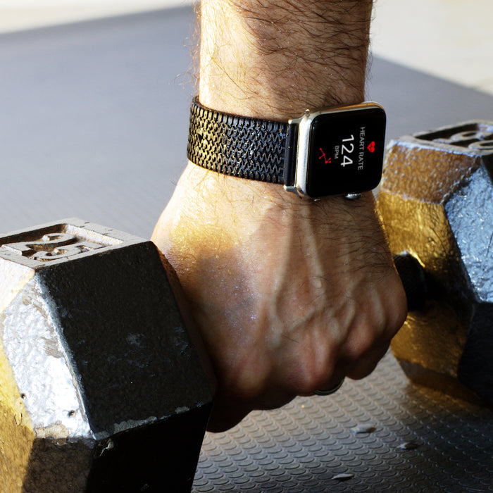 Bracelet sport Apple Watch 8 (noir/gris) - Braceletsmartwatch.fr