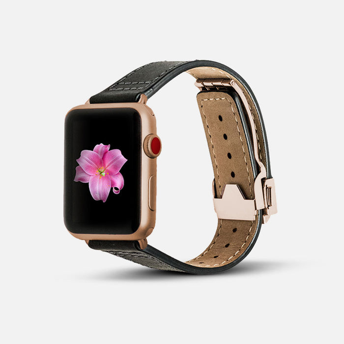 Monowear Depolyant Leather Apple Watch Band