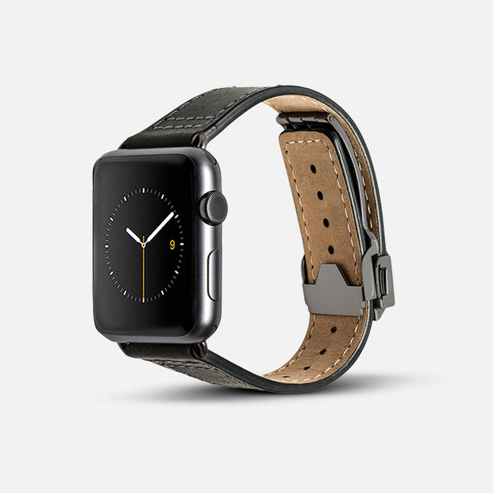 Monowear Depolyant Leather Apple Watch Band