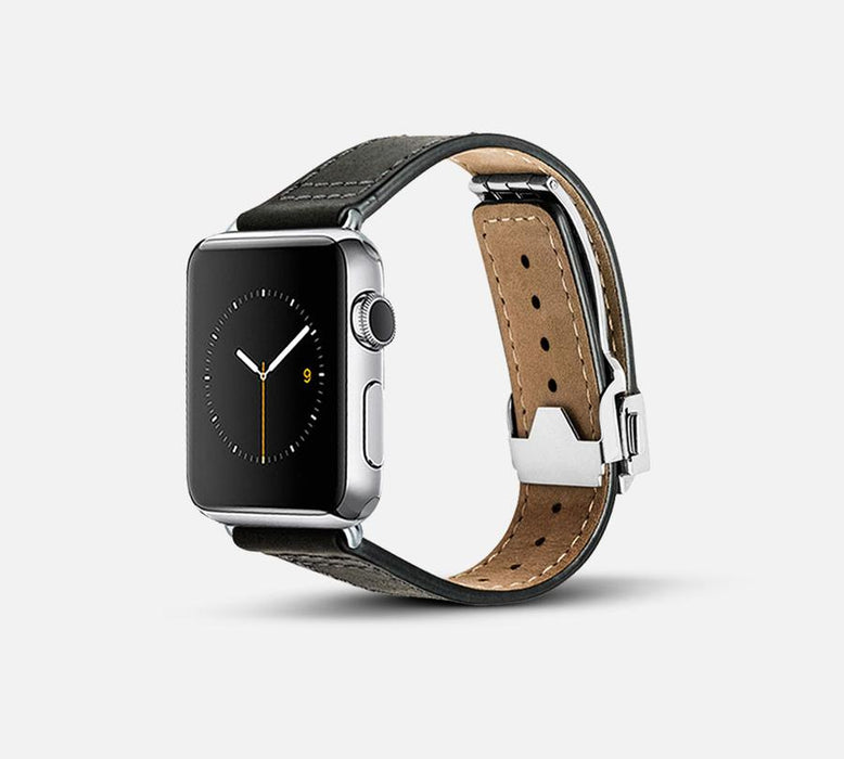 Monowear Depolyant Leather Apple Watch Band