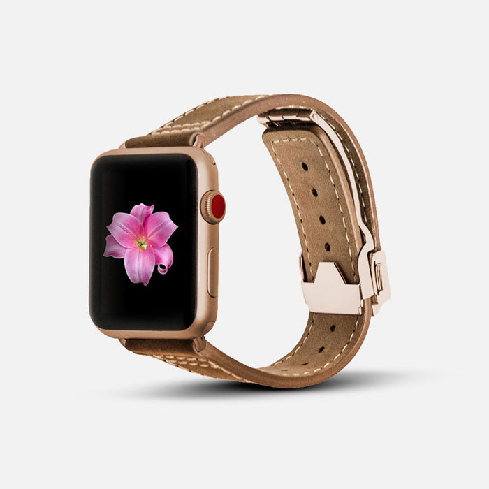 Monowear Depolyant Leather Apple Watch Band