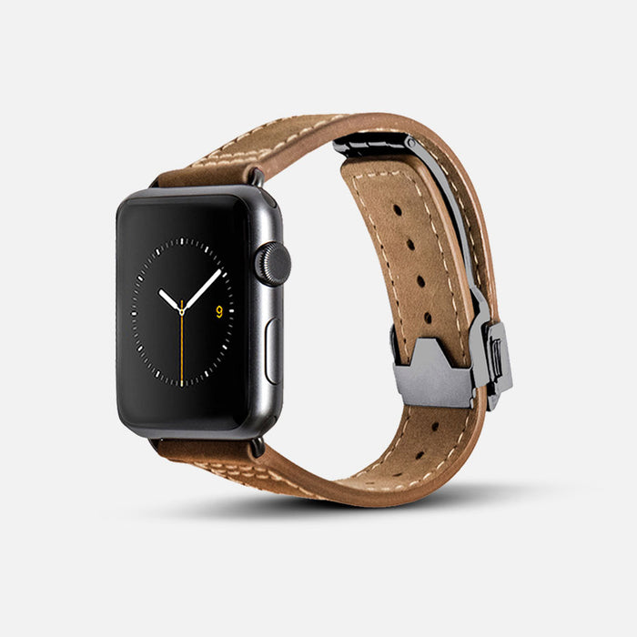 Monowear Depolyant Leather Apple Watch Band