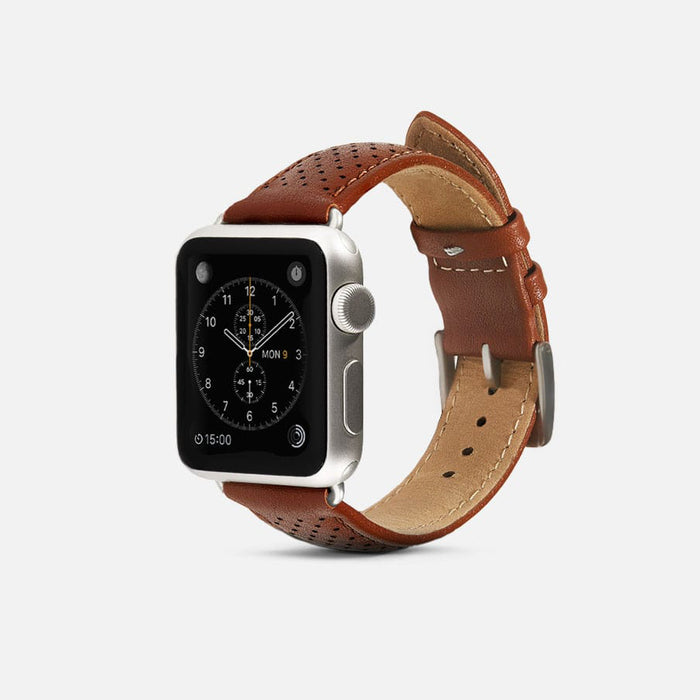 Monowear Perforated Leather Apple Watch Band