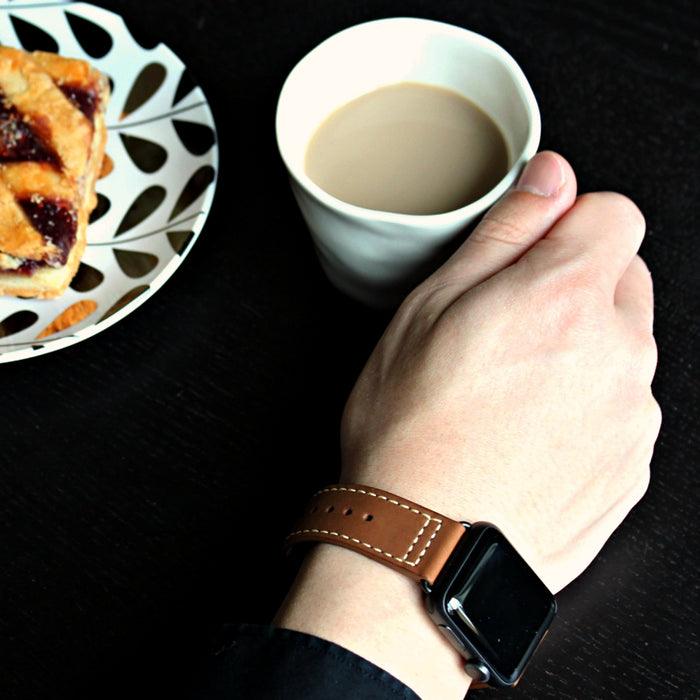 Monowear Depolyant Leather Apple Watch Band