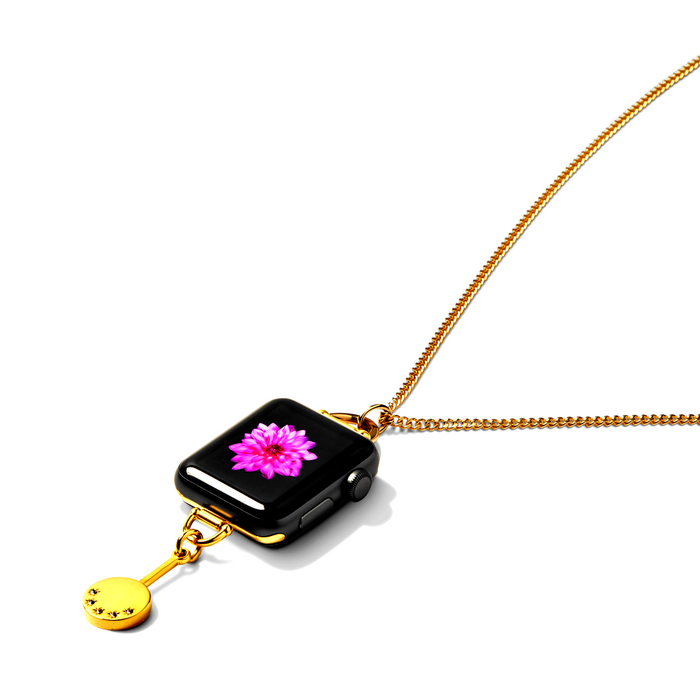 Bucardo Charm Apple Watch Necklace in Pendulum Gold Series 1-3
