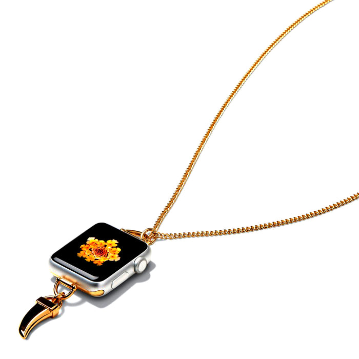 Bucardo Charm Apple Watch Necklace in Horn Gold Series 1-3