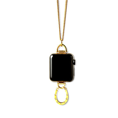 Bucardo Charm Apple Watch Necklace in Horseshoe Gold Series 1-3