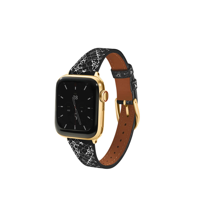 Goldenerre Metallic Snakeskin Printed Band for the Apple Watch