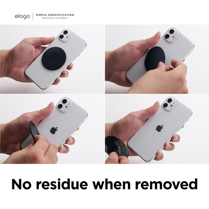 When removed, the MagSafe sticker ring leaves no glue residue.