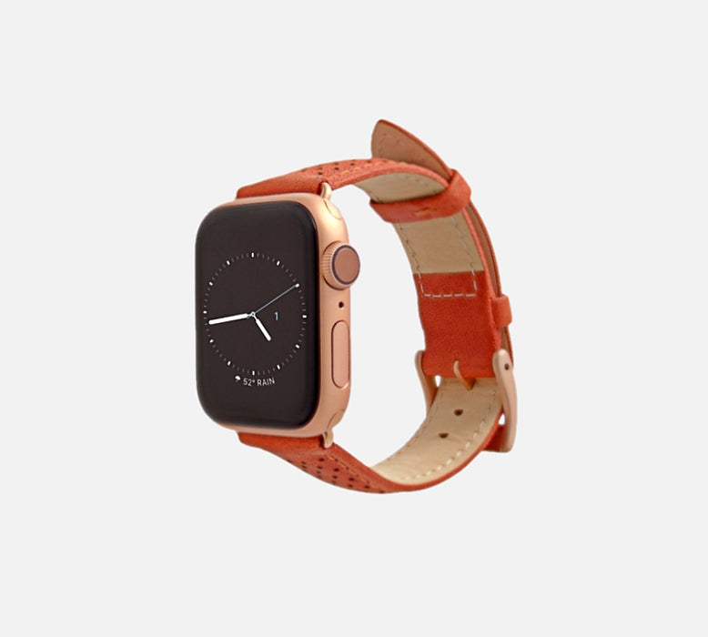 Monowear Perforated Leather Apple Watch Band