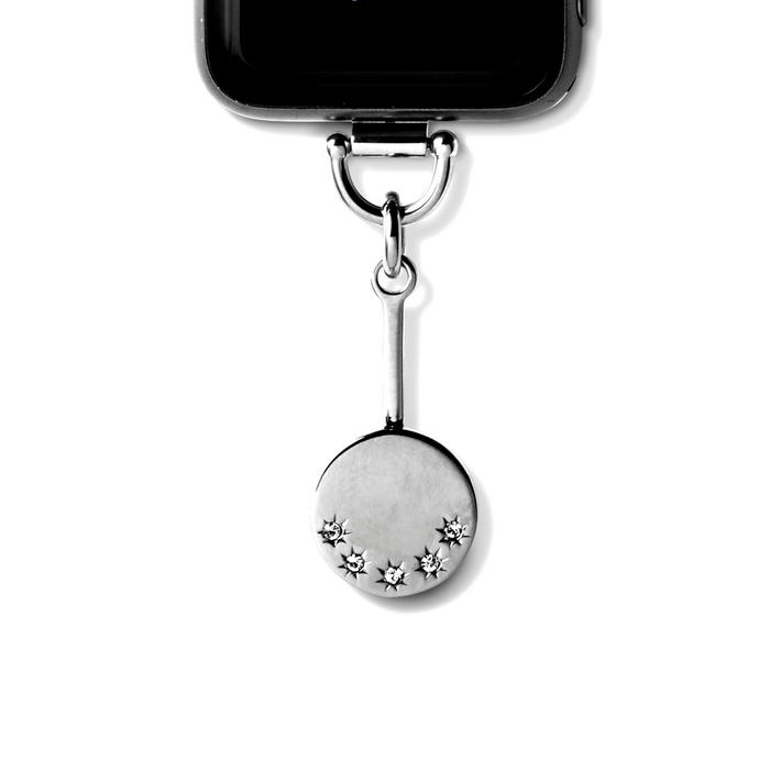 Bucardo Charm Apple Watch Necklace in Pendulum Silver Series 1-3