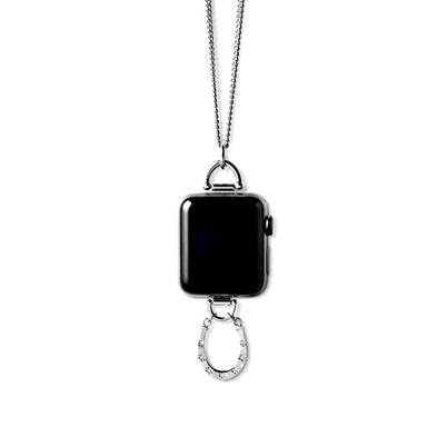 Bucardo Charm Apple Watch Necklace in Horseshoe Silver Series 1-3